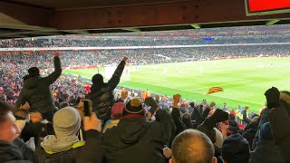 LIVERPOOL AWAY END GO MAD FOR DIAZ’S GOAL  Arsenal 02 Liverpool [upl. by Jorey]