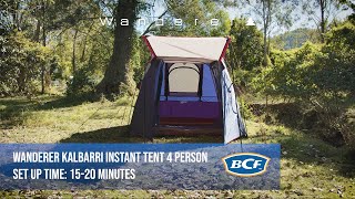 How to set up the Wanderer Kalbarri Instant 4 Person Tent [upl. by Eisle]