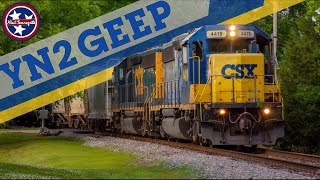 RARE YN2 Geep on CSX’s Norlina Subdivision 4K [upl. by Ardnuasak]