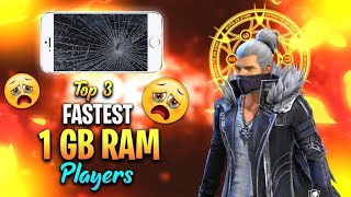 Fastest 1 GB Ram Players Playing Like Raistar 😱  Free Fire [upl. by Vod289]