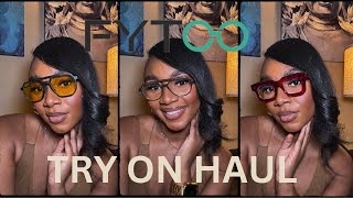 FYTOO TRY ON HAUL  BLUE LIGHT BLOCKING LENS  GLASSES [upl. by Meggi610]