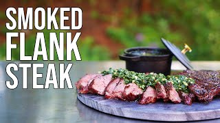 How to cook a Flank Steak PLUS Bonus Homemade Chimichurri on the Pit Boss Pellet Grill [upl. by Quita]