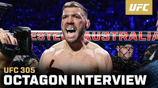 Dricus Du Plessis Octagon Interview  UFC 305 [upl. by Enirhtak]