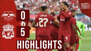 Highlights RB Leipzig 05 Liverpool  Nunez scores four in friendly [upl. by Alegnaed201]