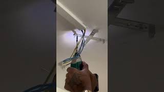 Ceiling LED fan light installation in kitchen [upl. by Acquah]