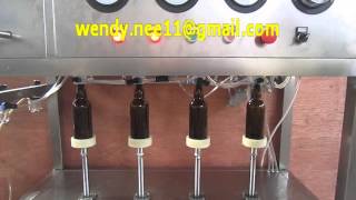 Small Scale 4 Heads BeerCarbonated Drinks Filling MachineBottling Machine [upl. by Nautna71]