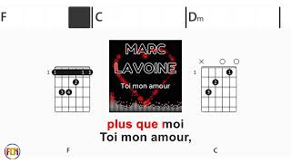 MARC LAVOINE Toi mon amour FCN GUITAR CHORDS amp LYRICS [upl. by Pitts]