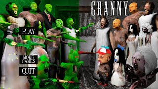 All Bosses vs Zombie Bosses Granny Animation Full Gameplay [upl. by Larred]