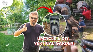 DIY Vertical Garden Using Upcycled Materials  Hügelkultur Technique for Sustainable Gardening [upl. by Hcelemile93]