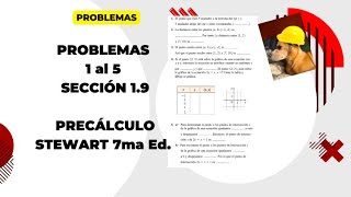 PROBLEMAS 1 al 5 SECCIÓN 19  PRECÁLCULO STEWART 7ma Ed [upl. by Lam]