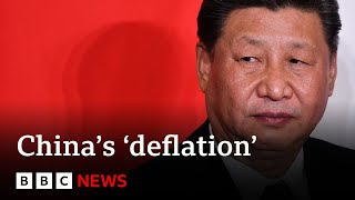 China’s economy in period of ‘deflation’  BBC News [upl. by Lrae245]