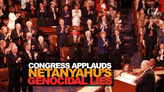 Congress applauds Netanyahus genocidal lies [upl. by Nnylrefinnej]