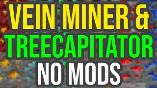 How To Make VeinMiner amp TreeCapitator In Minecraft PSXboxPE  NO MODS [upl. by Nagiem]