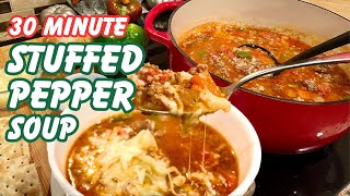 How to Make Stuffed Pepper Soup in 30 Minutes  Quick amp Delicious [upl. by Anamuj]