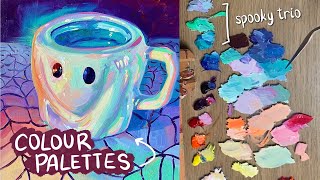 Colour palettes  spOOky  How to create a colour palette for painting [upl. by Nnayelsel366]