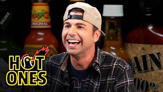 Mark Rober Gives Up on Science While Eating Spicy Wings  Hot Ones [upl. by Neerroc]