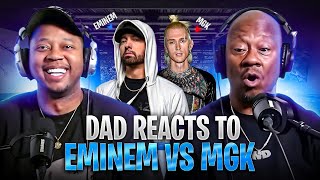 Dad Reacts to Eminem vs MGK Beef [upl. by Kliment675]