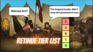 Battle Brothers Retinue Tier List  Blazing Deserts [upl. by Elleinet186]