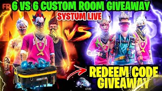 🔴FREE FIRE LIVE GIVEAWAY CUSTOM ROOM  FF LIVE TEAM CODE GIVEAWAY freefirelive giveaway 2bgamer [upl. by Jeffy723]