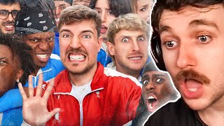 Crayator Reacts To 50 YouTubers Fight For 1000000 [upl. by Aicilaf]