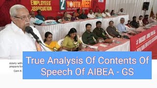 Bankers  AIBEA  GS Speech  A True Analysis [upl. by Estas873]