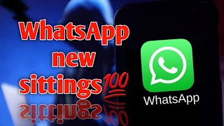 Whatsapp settings new updatewhatsapp new setting so nice😊 [upl. by Sineray]