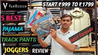 VANHEUSEN 5 BEST TRACK PANTS REVIEWbest quality joggers pajama track pant 🔥 [upl. by Eener]