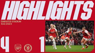 WHAT A WIN  Arsenal vs Chelsea 41  Meado screamer Ilestedts header and Russos brace  WSL [upl. by Ayel]