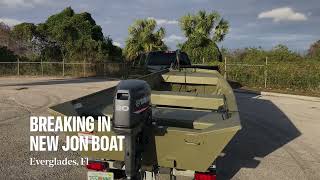 EVERGLADES JON BOAT  Lowe 1448M 30hp [upl. by Airdnoed]