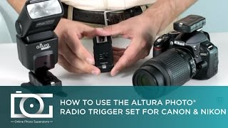 TUTORIAL  How To Use A Wireless Trigger amp Receiver Set From Altura Photo For CANON amp NIKON Cameras [upl. by Yssep]