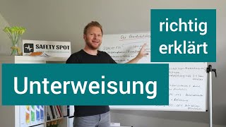 Unterweisung im Arbeitsschutz erklärt  Führungskraft  Fachkraft für Arbeitssicherheit [upl. by Meyer]