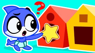 Bebés Tiburón Aprenden las Formas⭐ Video Educativo para Bebés🟠Los Mejores Dibujos por SharkyampSparky [upl. by Artim]