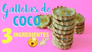 GALLETAS DE COCO PARA LLEVAR  3 INGREDIENTES  SALUDABLES [upl. by Bernardine]