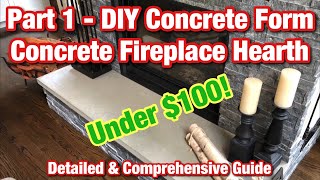 Make Your Own Concrete Fireplace Hearth  Part 1 [upl. by Antoni]