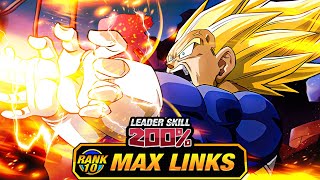 GREAT EZA LEVEL 10 LINKS 100 EZA AGL SUPER VEGETA DBZ Dokkan Battle [upl. by Valley714]