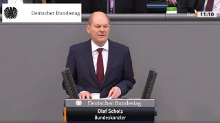 Regierungserklärung von Bundeskanzler Scholz Deutlich mehr in Sicherheit des Landes investieren [upl. by Jenica819]