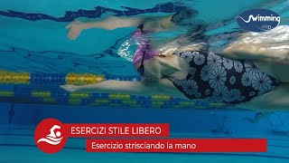 Esercizio a STILE LIBERO strisciando la mano  by Swimming Pro [upl. by Aroc]