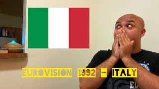 Eurovision 1992 Italy reaction  “Rapsodia” Mia Martina [upl. by Eimaj]