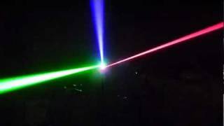 Blue Green and Red Lasers in Fog [upl. by Flavia]