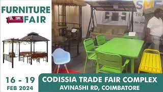 Furniture Fair 16th to 19th Feb24  Codissia Trade Fair Complex Avinashi Road Coimbatore [upl. by Pruter739]