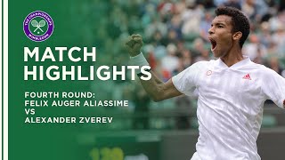 Felix Auger Aliassime vs Alexander Zverev  Fourth Round Highlights  Wimbledon 2021 [upl. by Nytnerb]