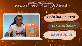 6 Test  3 Bölüm  Eşkenar Üçgen  METİN YAYINLARI [upl. by Amorette509]