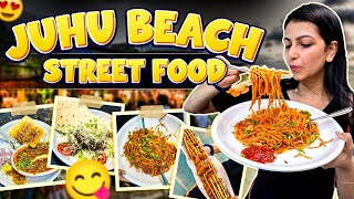 Exploring JUHU BEACH Street Food In Mumbai [upl. by Catarina]