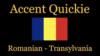 Accent Quickie  Romanian Transylvania [upl. by Rubina]