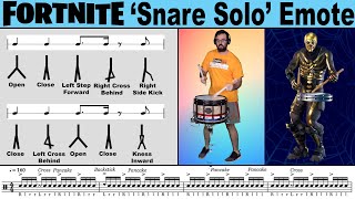 Learn the Fortnite Snare Solo Emote  Full Breakdown w Sheet Music  Dance Steps [upl. by Iralam]