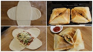 HOW TO MAKE PIZZA IN SANDWICH MAKER WITH PIZZA DOUGH  KIDS LUNCH BOX IDEA [upl. by Pickett]