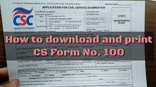 HOW TO DOWNLOAD AND PRINT CSE FORM  Super easy lang [upl. by Grondin]