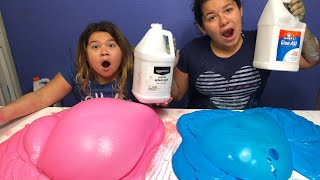 1 GALLON OF ELMER’S FLUFFY GLUE ALL VS 1 GALLON OF AMAZON BASICS FLUFFY SCHOOL GLUE  GIANT SLIMES [upl. by Bubalo]