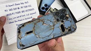 How i Restore Destroyed iPhone 13 Pro Max Cracked Phone Restoration [upl. by Ahtabbat334]