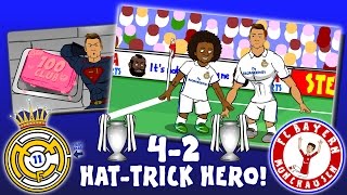 42 👊RONALDO is HATTRICK HERO👊 Real Madrid vs Bayern Munich Parody Goals Highlights 2017 [upl. by Felton921]